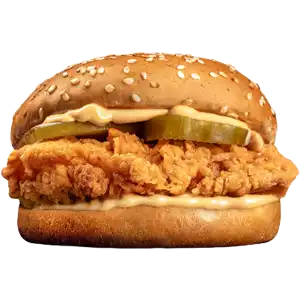 منيو البيك کرسبي بیك فیلیه عادي السعوديةفيليه الدجاج المقرمش في خبز البيك، بين طبقات من الصوص المميز وقطع المخلل